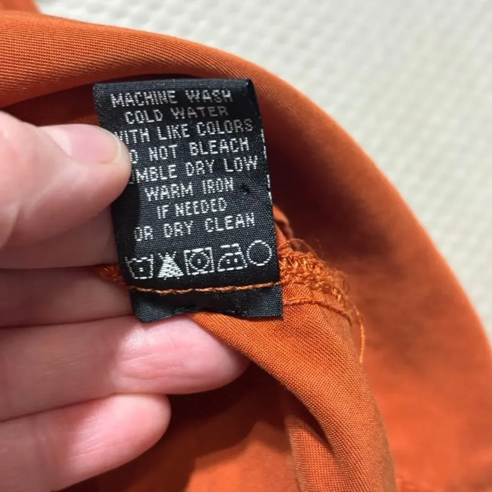 Velvet Heart Women's Burnt Orange Button Short Sleeve Top Size M - Picture 6 of 9